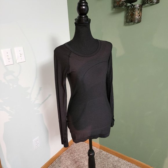 lululemon athletica Tops - Lululemon Womens Black Shirt Size 4